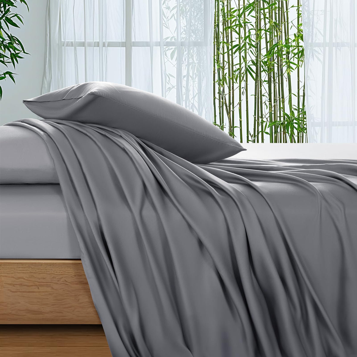 SONORO KATE bamboo sheets queen setup for hotel-like comfort all season