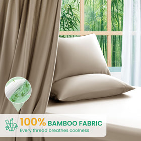SONORO KATE bamboo sheets satin-finish queen for hotel-grade softness