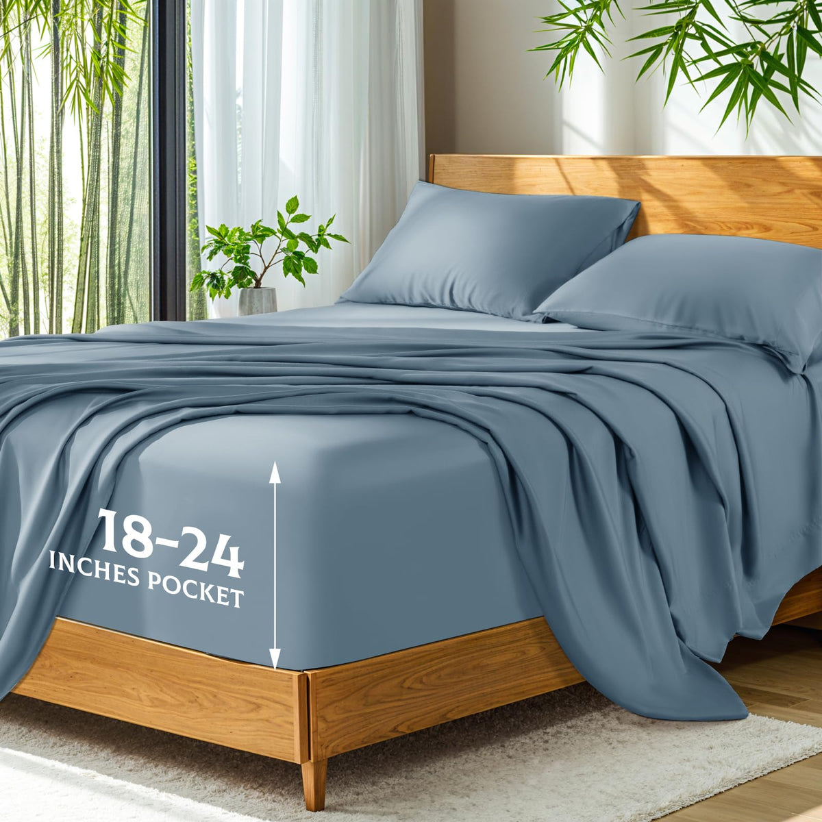 SONORO KATE Ultra-soft bamboo sheets deliver cloud-like comfort for restful sleep.
