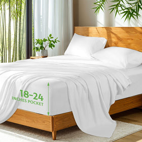 SONORO KATE bamboo viscose sheets flat lay showing premium softness