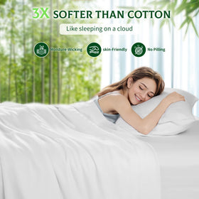 SONORO KATE sheets demonstrating moisture-wicking for hot sleepers