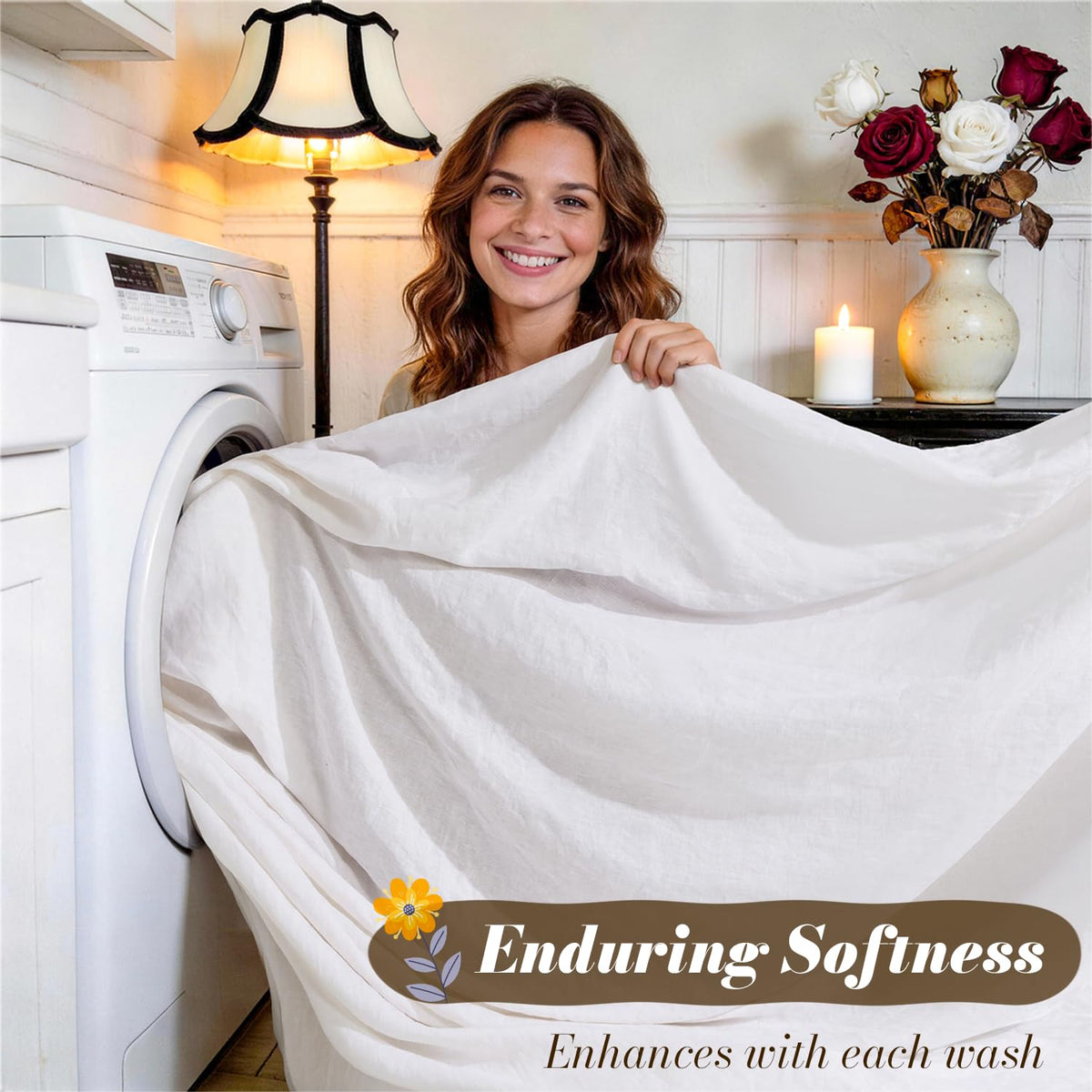 SONORO KATE deep-pocket fitted sheet showing 16-inch depth