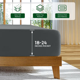 SONORO KATE extra-deep-pocket 18-24 inches fits thick mattresses.
