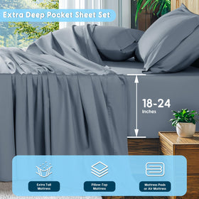 SONORO KATE queen flat sheet displays generous 90x102 size for versatile styling