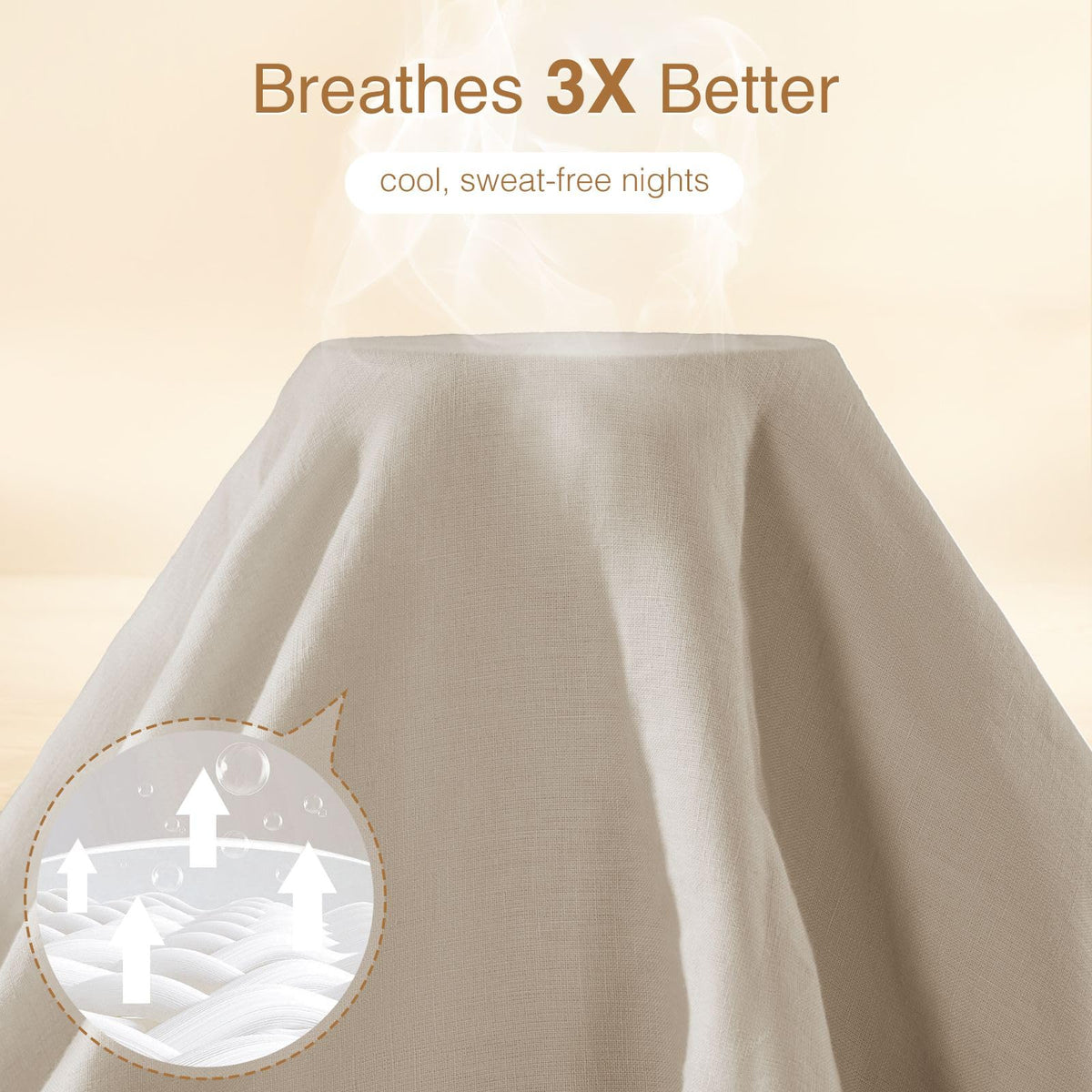 Sonoro Kate linen duvet cover king four corner ties keep duvet in place