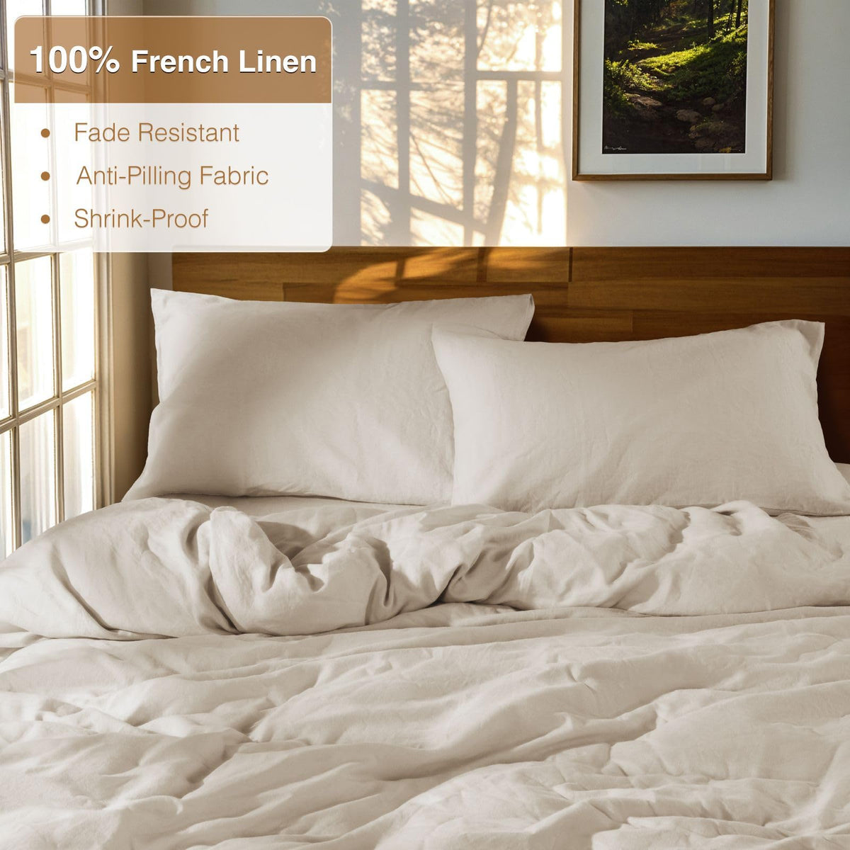 Sonoro Kate linen duvet cover king with zipper closure promotes secure, easy bed making