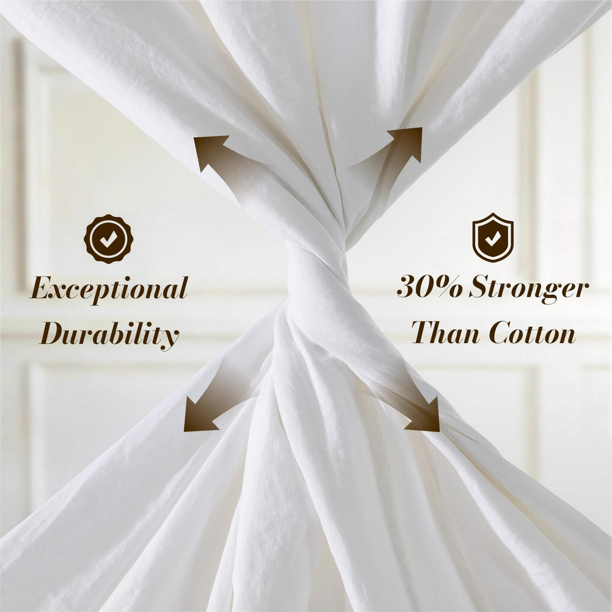 SONORO KATE linen texture close-up reveals natural fibers and weave