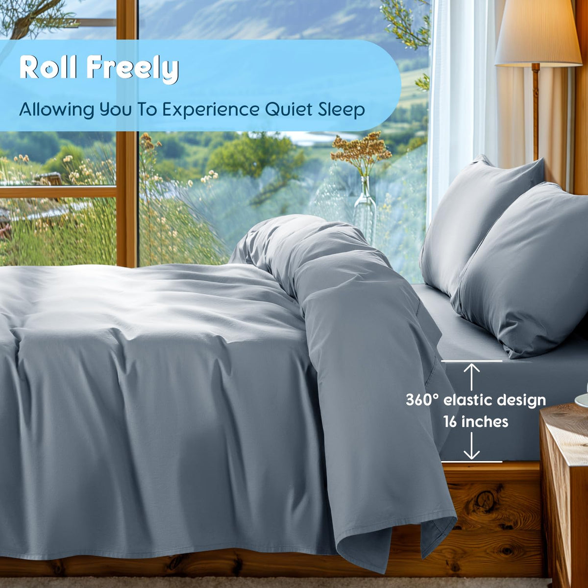 SONORO KATE queen size fitted sheet fits up to 16 inches.