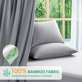 SONORO KATE bamboo sheets close-up reveals silky sateen finish and durable texture
