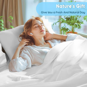 SONORO KATE sheets on a neatly made bed convey hotel-luxury comfort.