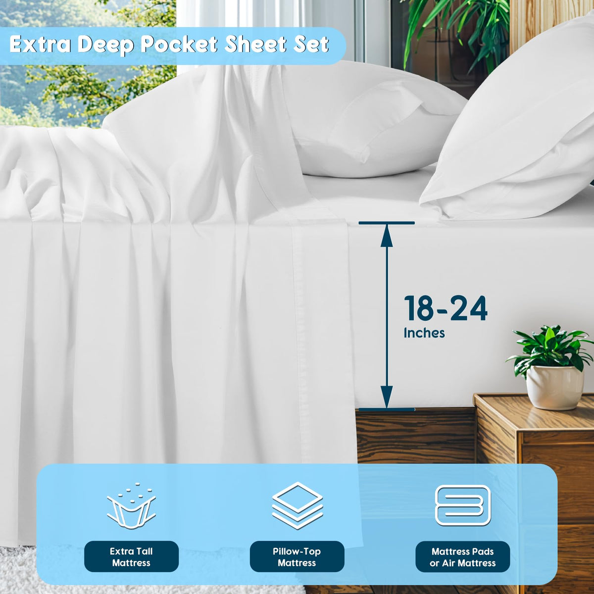 SONORO KATE king bed with white bedding in a calm room