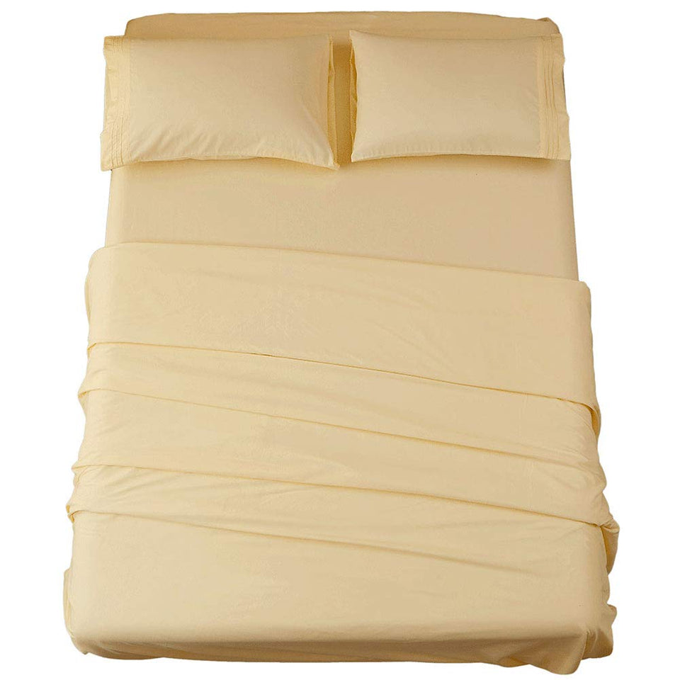 SONORO KATE super soft microfiber sheets show a smooth, wrinkle-free surface for restful sleep