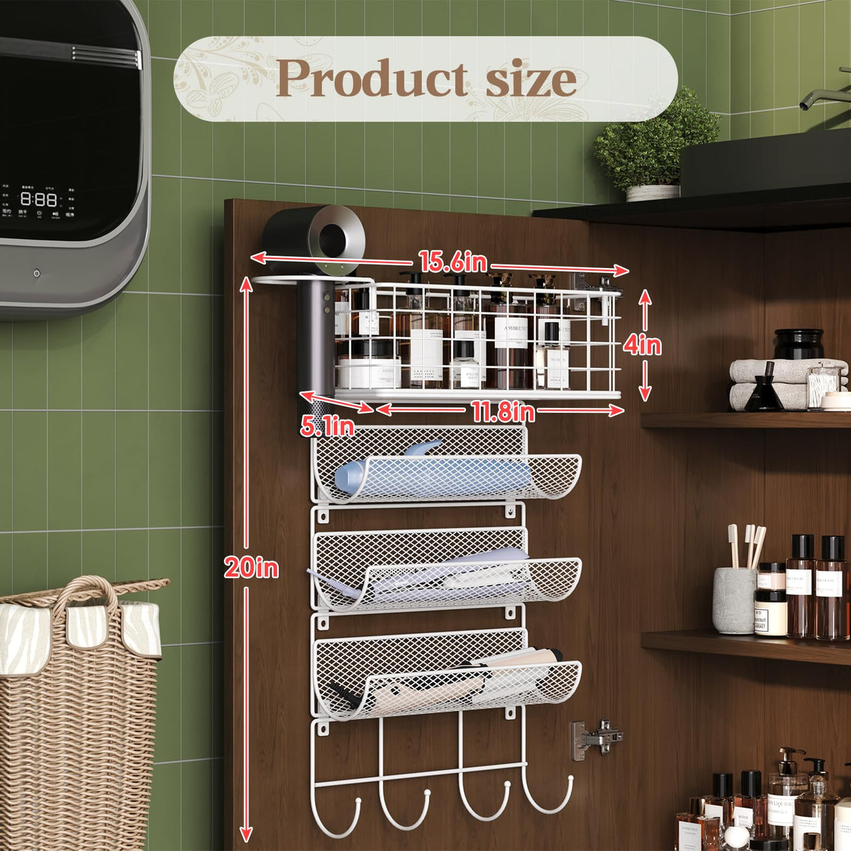 Sonyabecca versatile wall storage fits bathrooms and kitchens