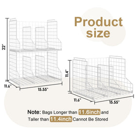 Sonyabecca Adjustable storage system supports diverse bag types and layouts.