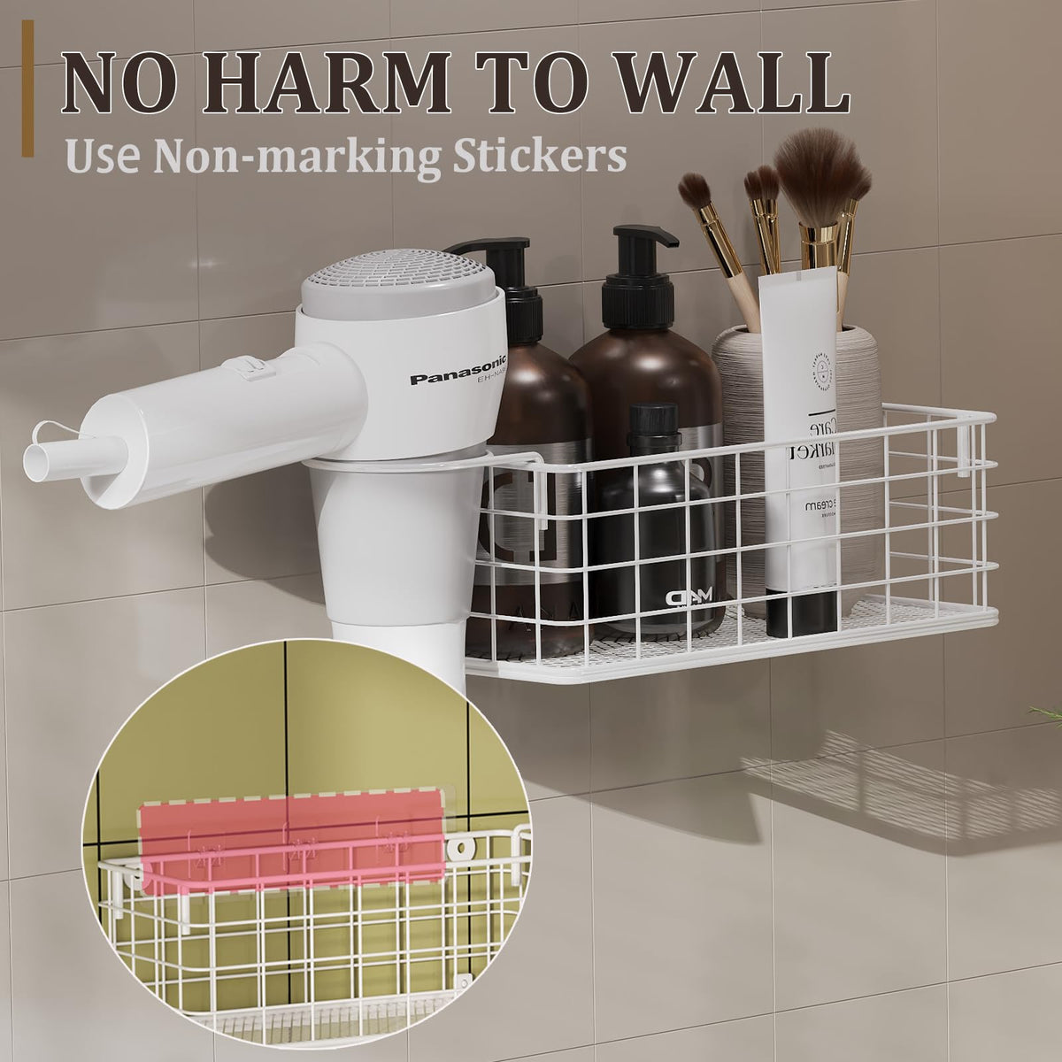 Sonyabecca cosmetics storage basket keeps everyday makeup essentials within reach