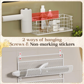 Sonyabecca diamond mesh storage basket keeps cosmetics and small items organized
