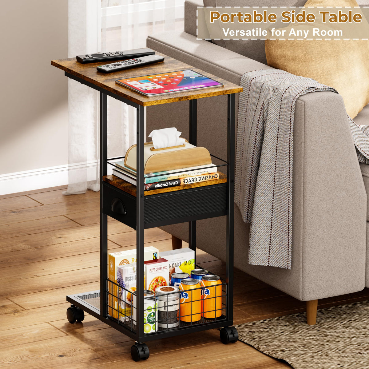 Sonyabecca durable metal frame—stable support for daily activities.