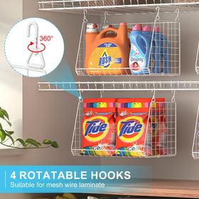 Sonyabecca foldable space-saving baskets maximize vertical storage without clutter.
