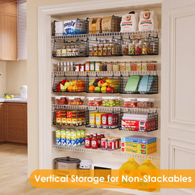 Sonyabecca foldable wire baskets save vertical space in small laundry rooms