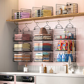 Sonyabecca hanging hooks keep bags and accessories within reach.