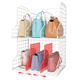Sonyabecca Purse Storage Organizer with dividers keeps bags neatly separated and easy to find.