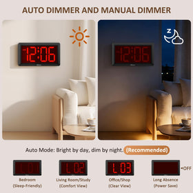 Soobest 12/24 hour format switch enables quick time reading.