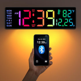 Soobest 14.2-inch LED wall clock front view for clear time reading from any angle.