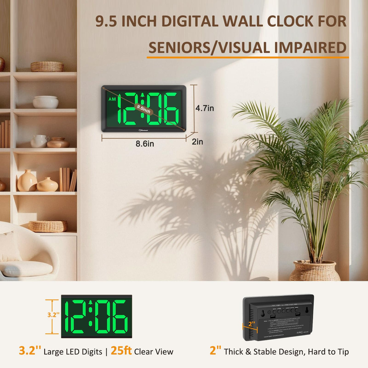 Soobest alarm feature helps with reliable wake-up reminders.