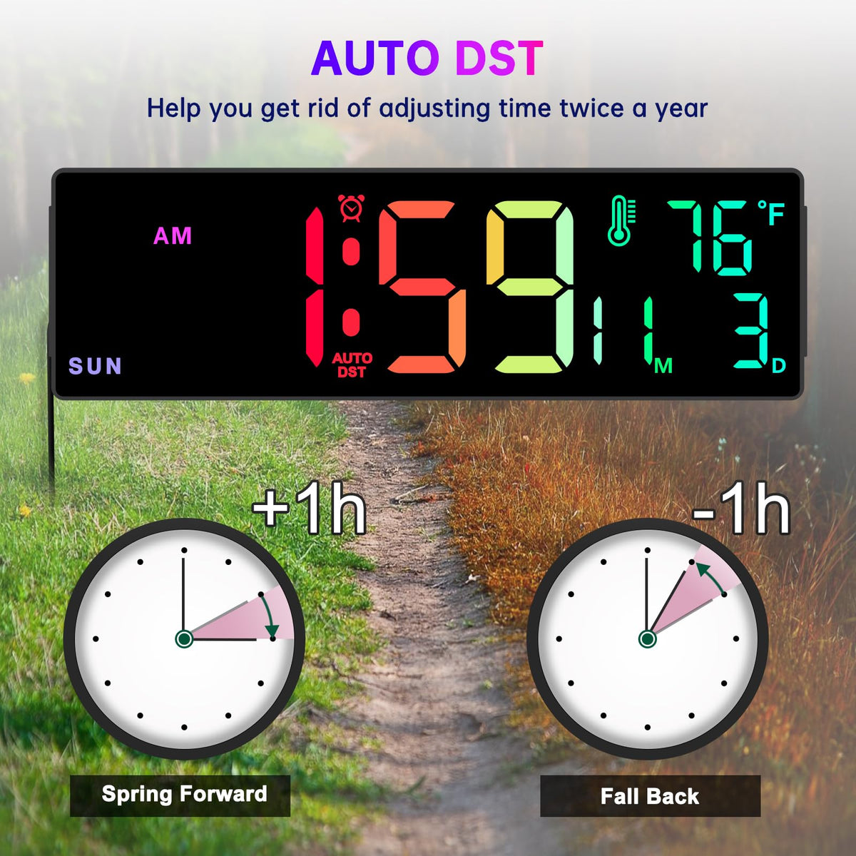 Soobest auto DST and time format options simplify timekeeping