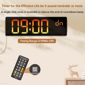 Soobest clock back with power cord area showing 6 ft length and clean setup.