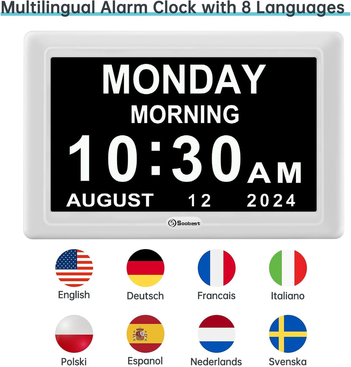 Soobest dementia clock easy setup with simple controls