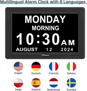 Soobest Dementia Clock easy setup buttons held in hand