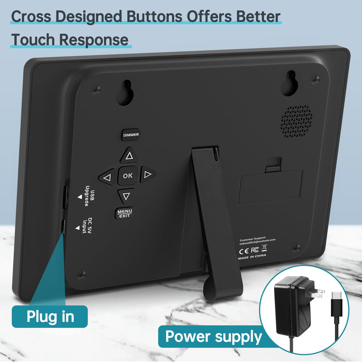 Soobest dementia clock plug-and-play design enables easy setup.