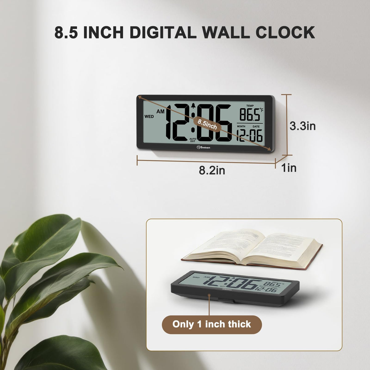 Soobest battery-powered clock with backlight for readable nighttime viewing.