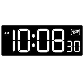 Soobest LED digital wall clock with a 10-inch display for easy readability from across the room.