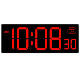 Soobest LED digital wall clock with 10-inch display for easy viewing from any angle.