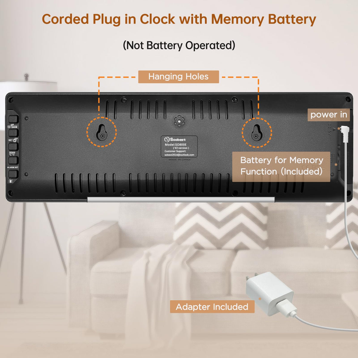 Soobest temperature display close-up emphasizing room comfort awareness.