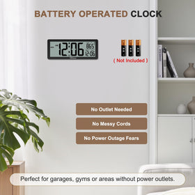 Soobest wall clock temperature display shows °F or °C.