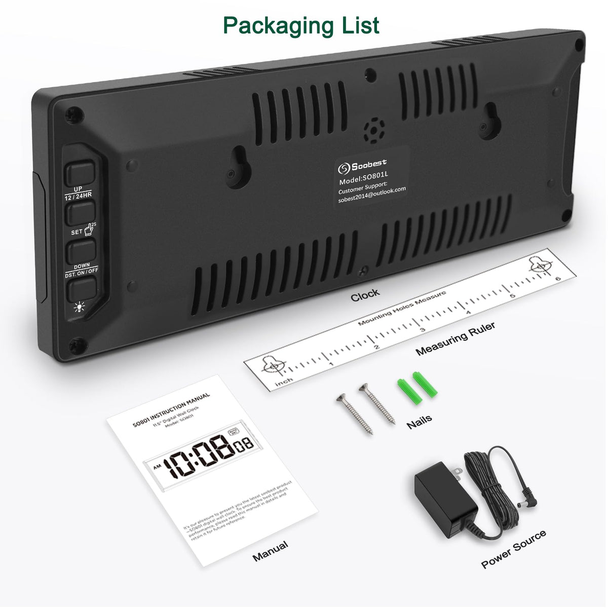 Soobest wall mount design with a 70-inch cable and included hardware.