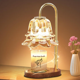 SooFoo Candle Warmer Lamp melts wax top-to-bottom for a flameless glow.