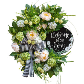 Soomeir 24-inch wreath fits standard doors with balanced scale.
