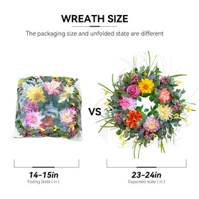 Soomeir wreath features bendable leaves for easy shaping