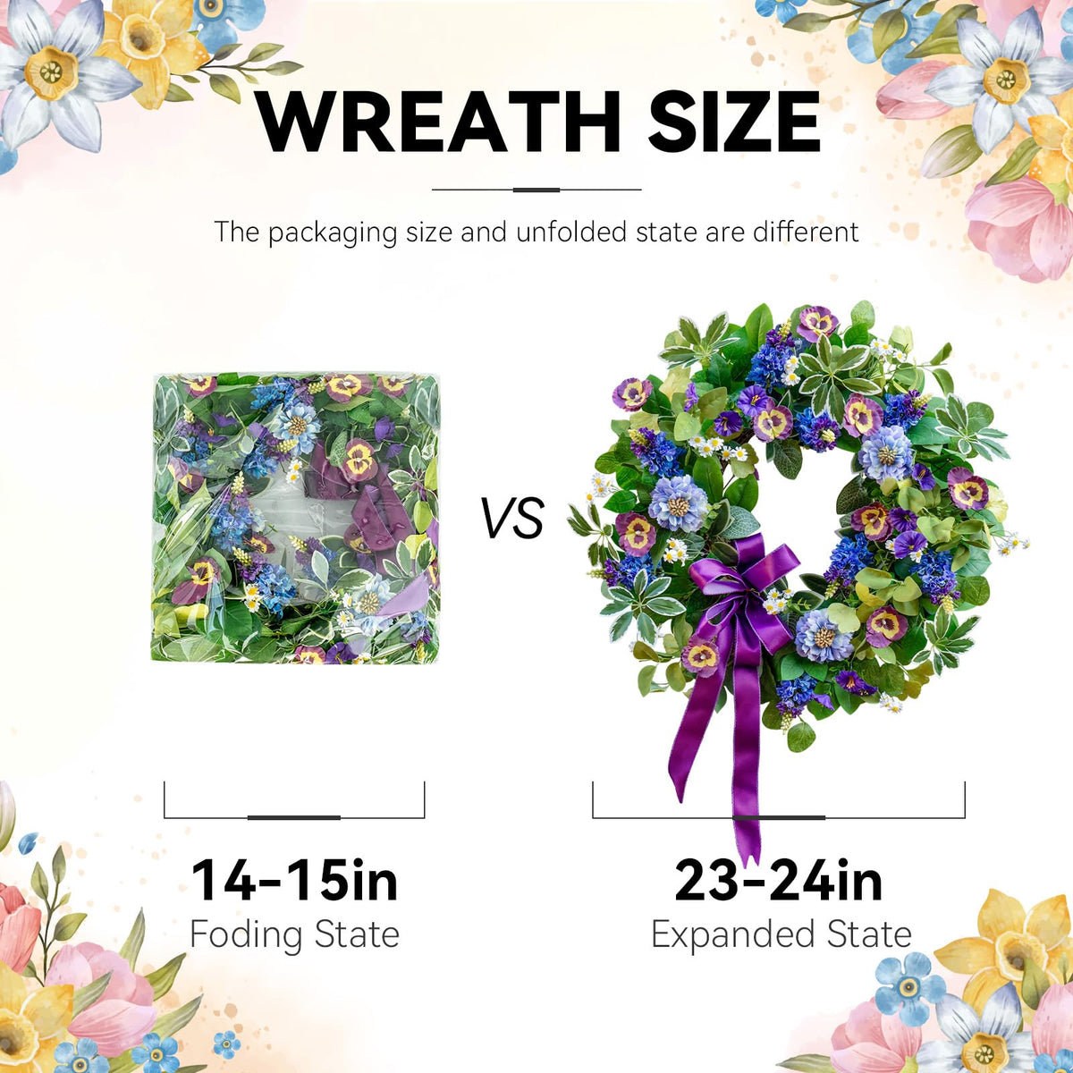 Soomeir blue florals and white fillers create fresh color.