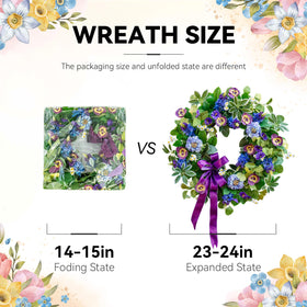 Soomeir blue florals and white fillers create fresh color.