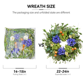 Soomeir easy-hang front door wreath for quick seasonal setup.