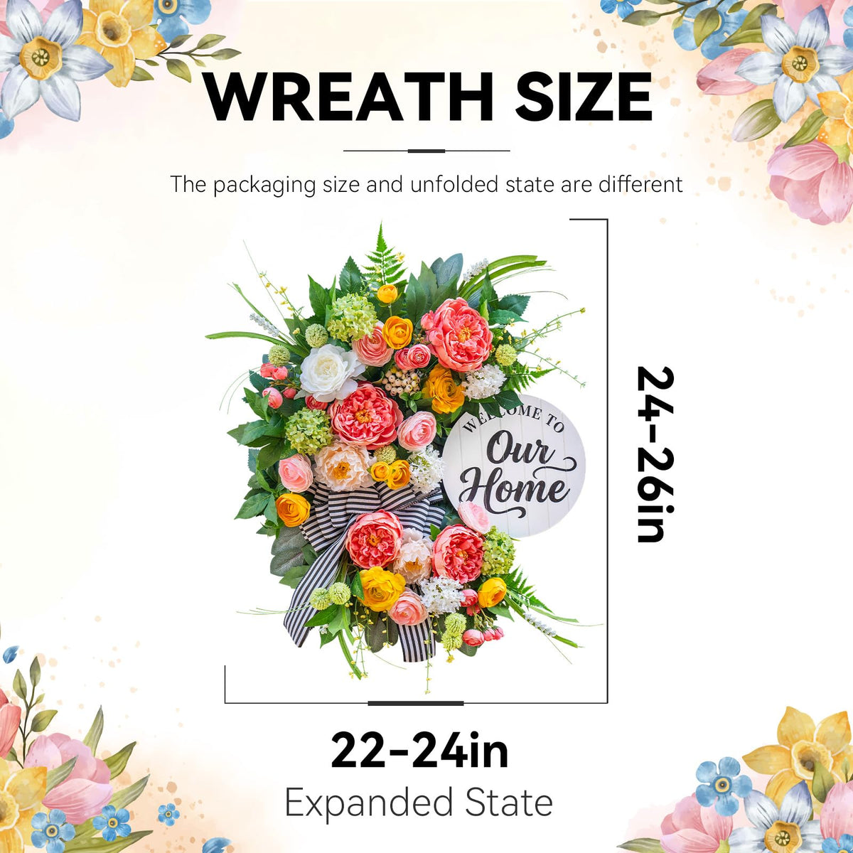 Soomeir indoor-outdoor wreath remains vibrant indoors during off-seasons
