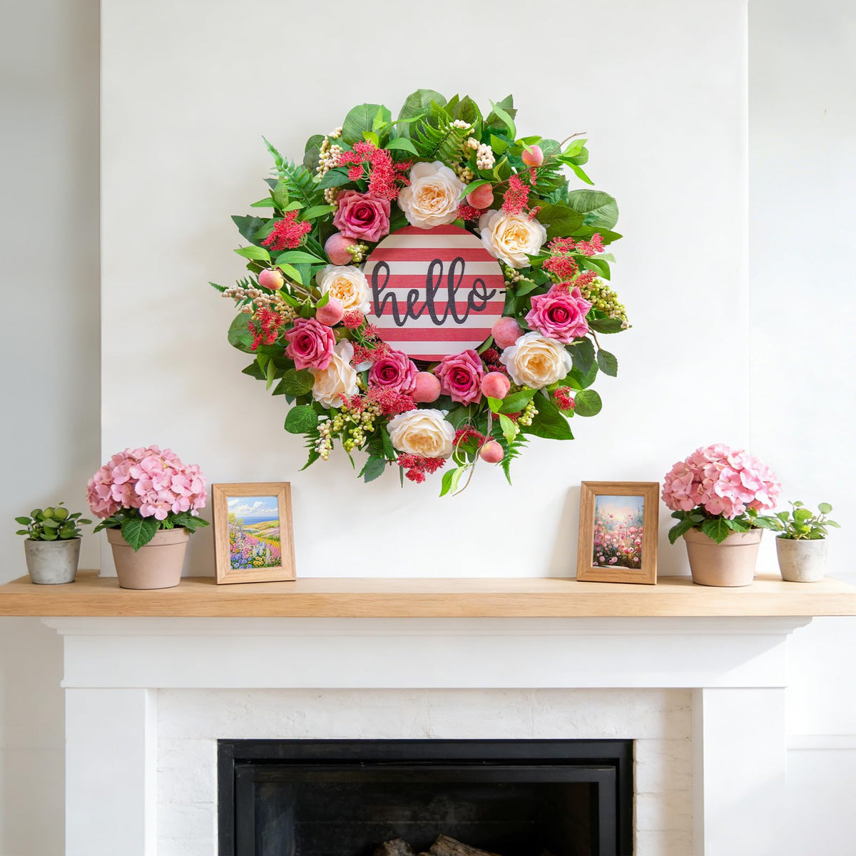 Soomeir 24-inch diameter wreath offers bold visibility on doors.