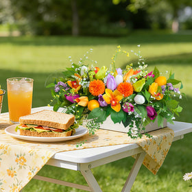 Soomeir table top decor centerpiece with lemons and greenery for everyday elegance