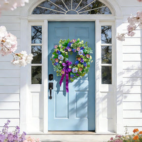 Soomeir weather-resistant outdoor wreath for covered doorways.
