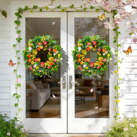 Soomeir wreath with iron wire loop offers easy hanging